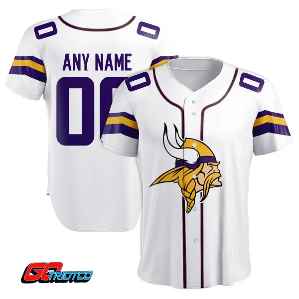 Minnesota Vikings | Away Print Baseball Jerseys