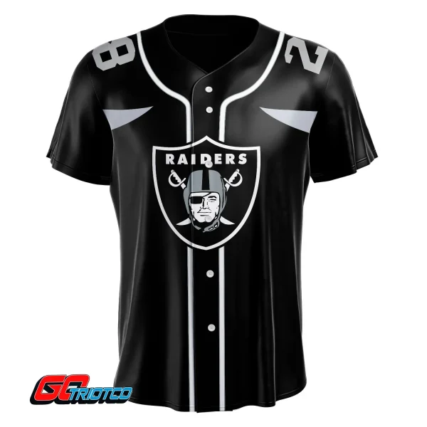 Las Vegas Raiders | Home Print Baseball Jerseys - Image 2