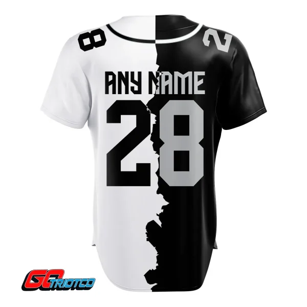 Las Vegas Raiders | Home Mix Away Print Baseball Jerseys - Image 3