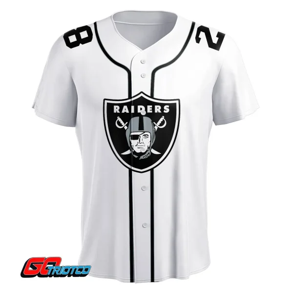 Las Vegas Raiders | Away Print Baseball Jerseys - Image 2