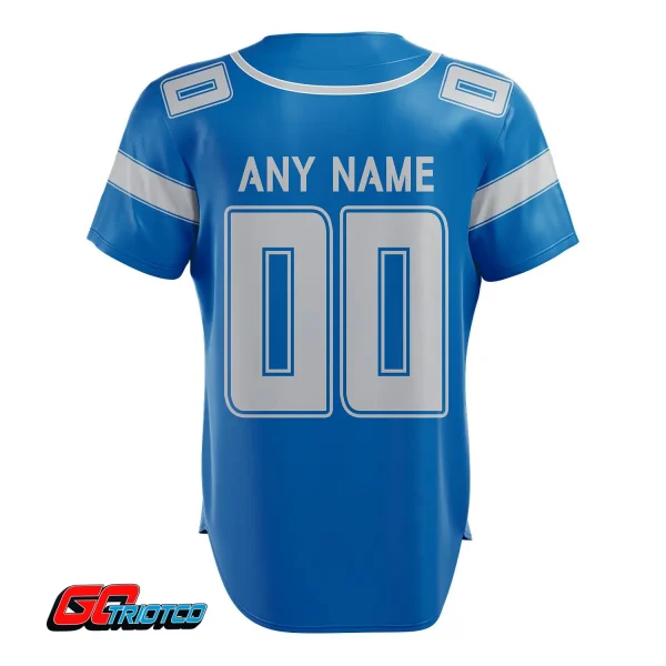 Detroit Lions | Home Print Baseball Jerseys - Image 3