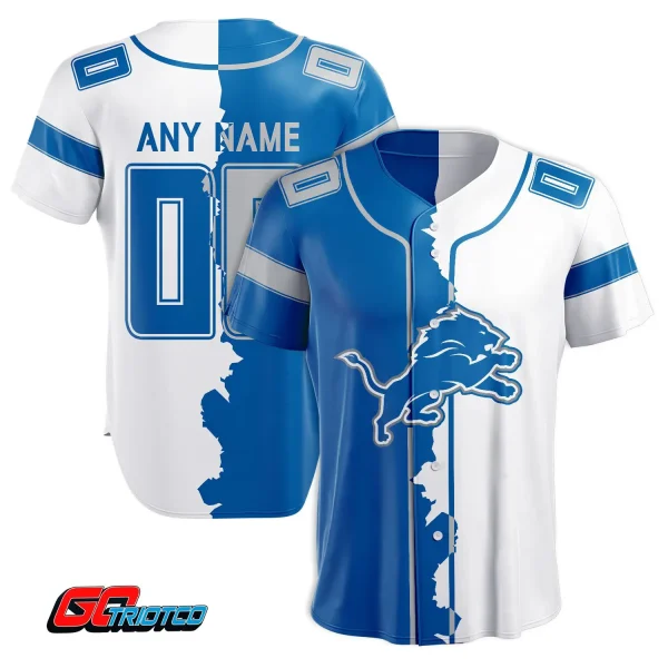 Detroit Lions | Home Mix Away Print Baseball Jerseys