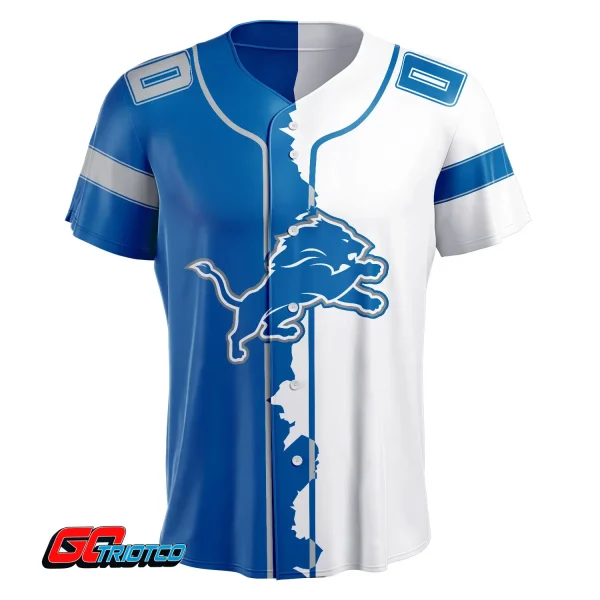 Detroit Lions | Home Mix Away Print Baseball Jerseys - Image 2