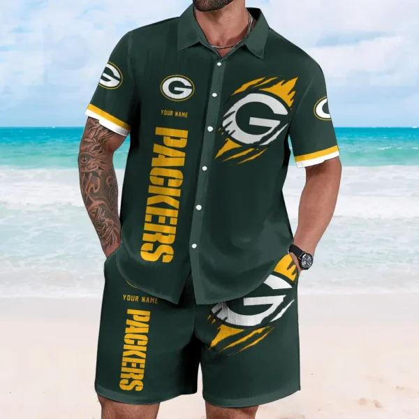 Green Bay Packers Full Set Hawaiian Shirt And Short Pants Personalized Name Gifts For Fans