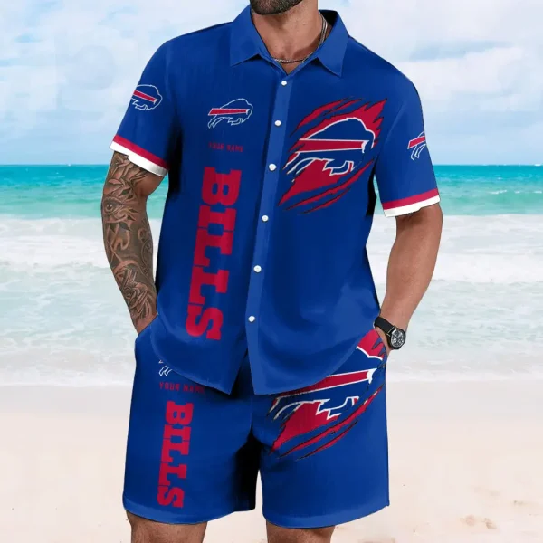 Buffalo Bills Full Set Hawaiian Shirt And Short Pants Personalized Name Gifts For Fans