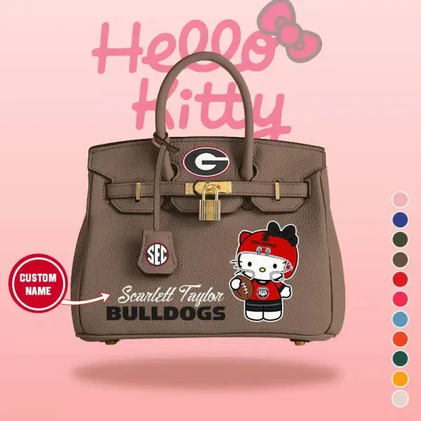 Green Bay Packers x Hello Kitty Birkin Style Premium Leather Bag SPTBIRKINBAG001 - Image 4