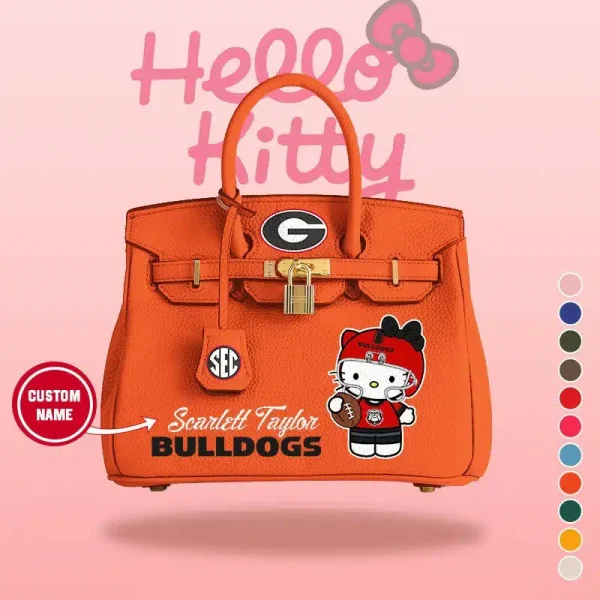 Green Bay Packers x Hello Kitty Birkin Style Premium Leather Bag SPTBIRKINBAG001 - Image 5