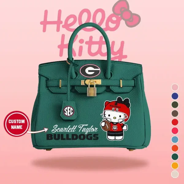 Green Bay Packers x Hello Kitty Birkin Style Premium Leather Bag SPTBIRKINBAG001 - Image 9