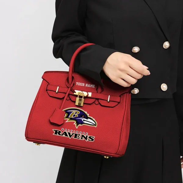 Baltimore Ravens Birkin Style Premium Leather Bag SPTBIRKINBAG007 - Image 5