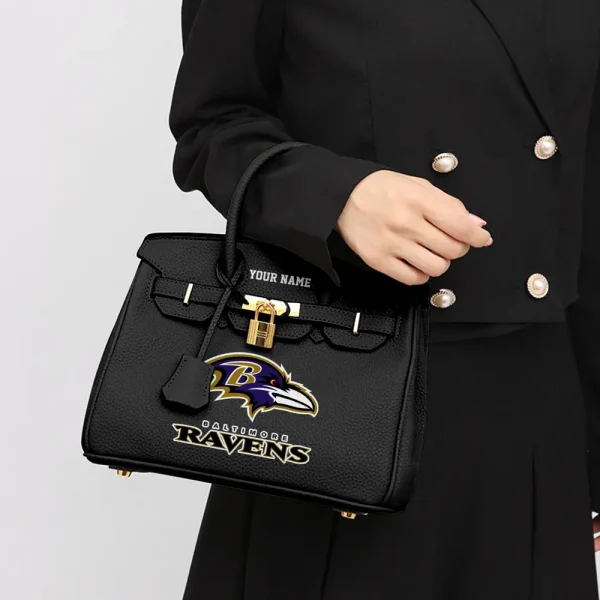 Baltimore Ravens Birkin Style Premium Leather Bag SPTBIRKINBAG007 - Image 6