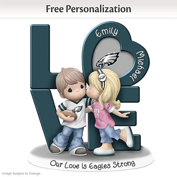 Philadelphia Eagles Personalized Couple Figurine