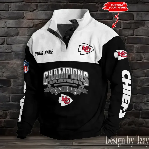 SPECIAL LIMITED EDITION IN 2025 - Kansas City Chiefs Double Stand Collar Sport Hoodies S9DBSCH1344