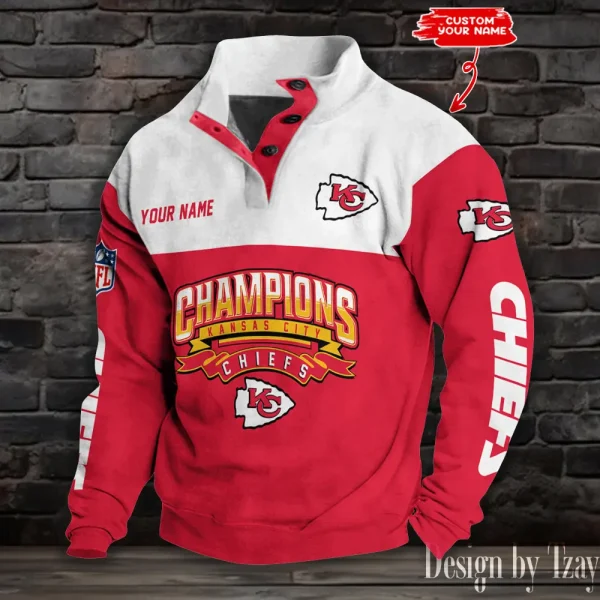 SPECIAL LIMITED EDITION IN 2025 - Kansas City Chiefs Double Stand Collar Sport Hoodies S9DBSCH1345