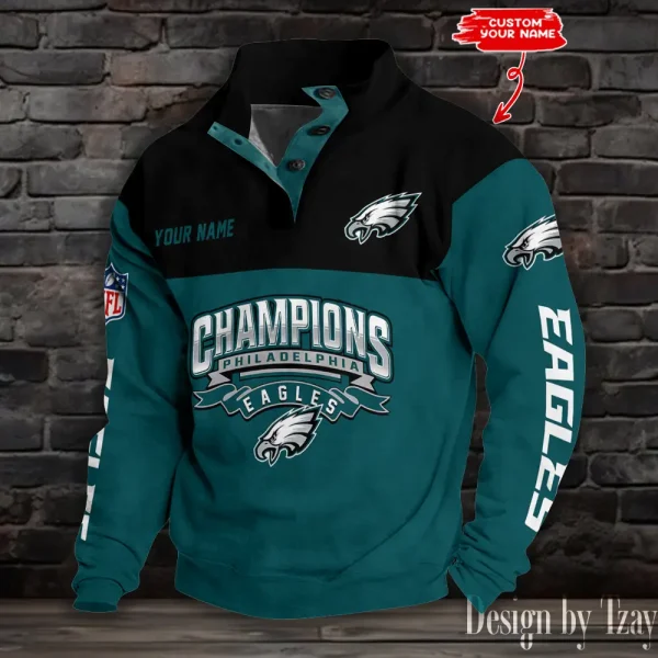 SPECIAL LIMITED EDITION IN 2025 - Philadelphia Eagles Double Stand Collar Sport Hoodies S9DBSCH1347