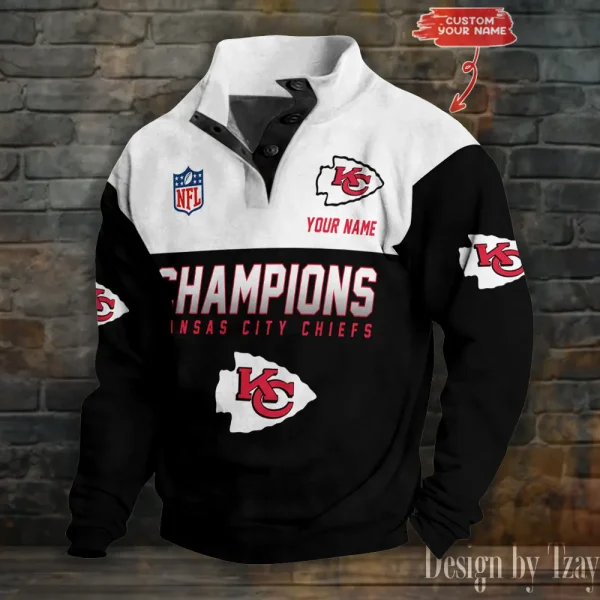 SPECIAL LIMITED EDITION IN 2025 - Kansas City Chiefs Double Stand Collar Sport Hoodies S9DBSCH1349