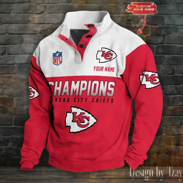 SPECIAL LIMITED EDITION IN 2025 - Kansas City Chiefs Double Stand Collar Sport Hoodies S9DBSCH1350