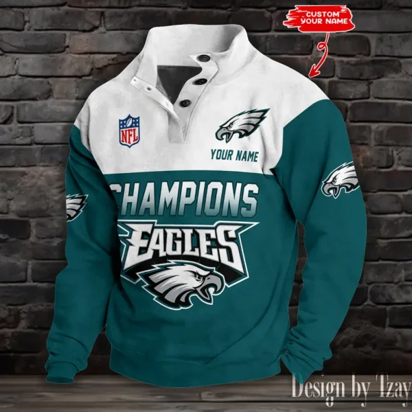 SPECIAL LIMITED EDITION IN 2025 - Philadelphia Eagles Double Stand Collar Sport Hoodies S9DBSCH1352