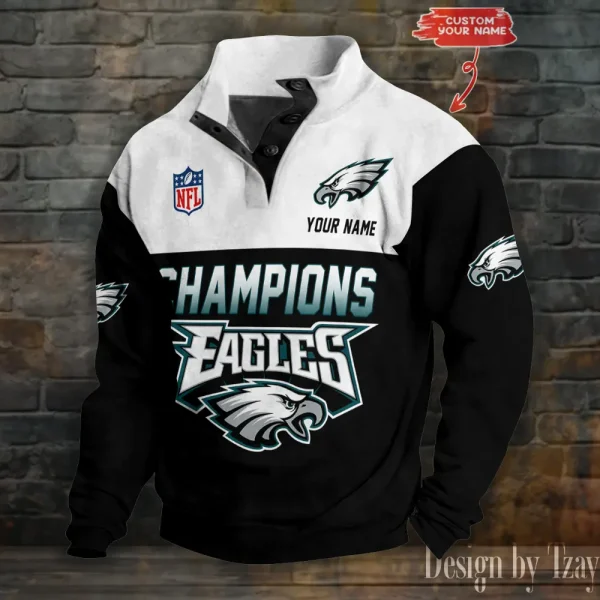 SPECIAL LIMITED EDITION IN 2025 - Philadelphia Eagles Double Stand Collar Sport Hoodies S9DBSCH1353