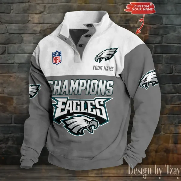 SPECIAL LIMITED EDITION IN 2025 - Philadelphia Eagles Double Stand Collar Sport Hoodies S9DBSCH1354