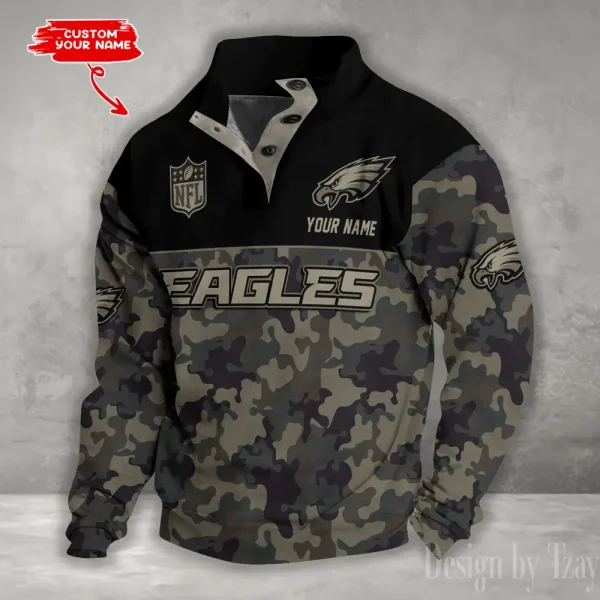 SPECIAL LIMITED EDITION IN 2025 - Philadelphia Eagles Double Stand Collar Sport Hoodies S9DBSCH1355