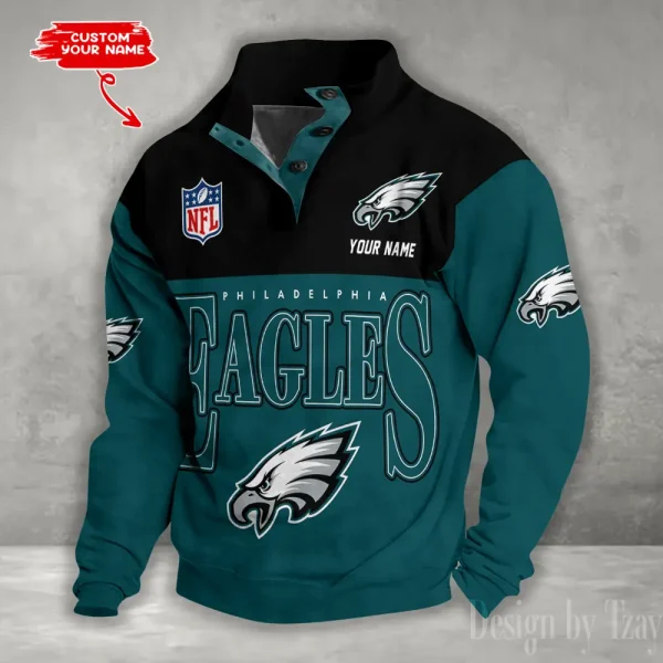 SPECIAL LIMITED EDITION IN 2025 - Philadelphia Eagles Double Stand Collar Sport Hoodies S9DBSCH1357