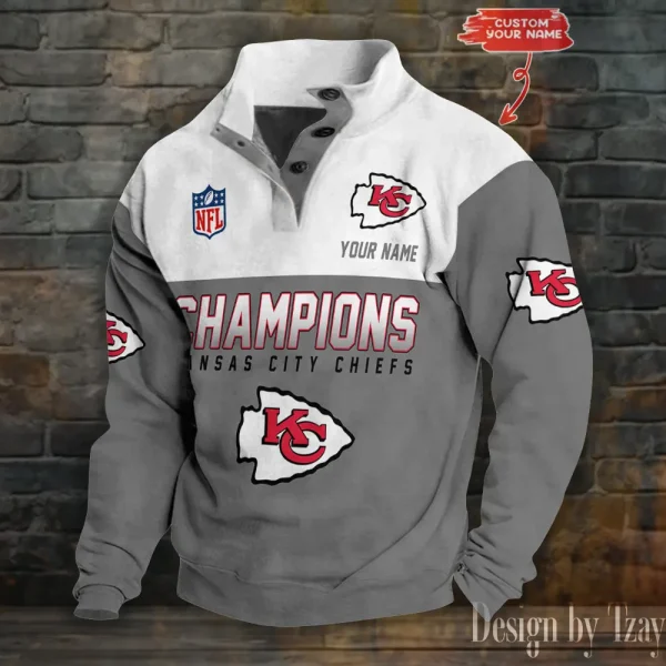 SPECIAL LIMITED EDITION IN 2025 - Kansas City Chiefs Double Stand Collar Sport Hoodies S9DBSCH1359