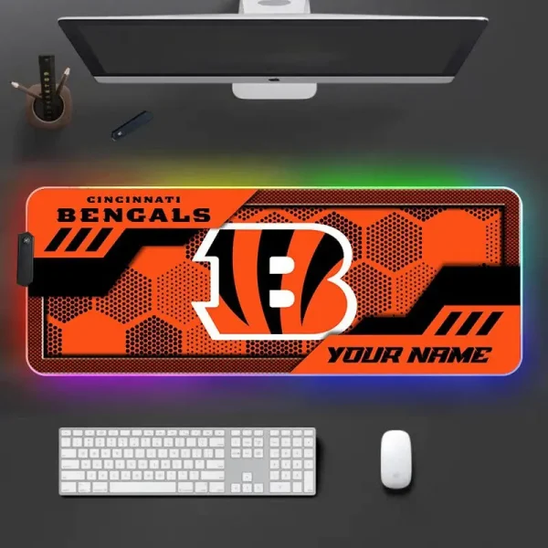 Cincinnati Bengals Personalized Mouse Pad Luminous Mouse Mat For Fan AZMPAD041