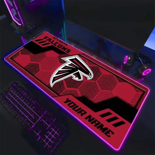 Atlanta Falcons Personalized Mouse Pad Luminous Mouse Mat For Fan AZMPAD036 - Image 2