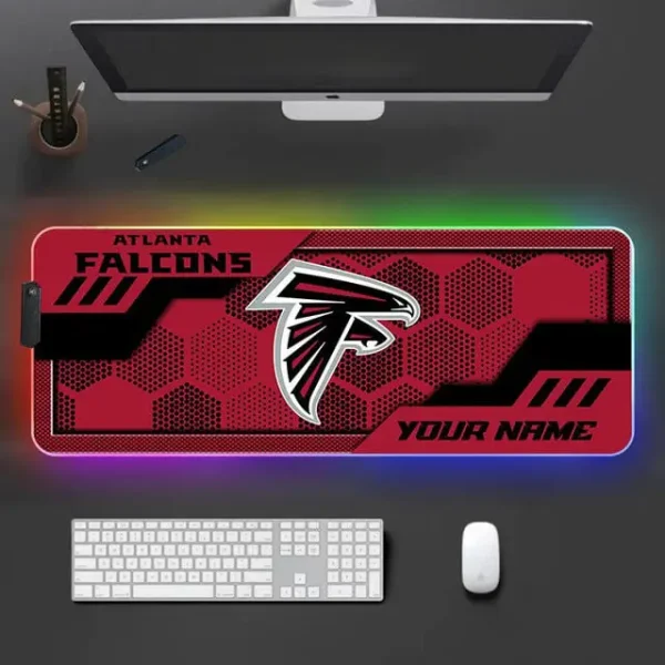 Atlanta Falcons Personalized Mouse Pad Luminous Mouse Mat For Fan AZMPAD036