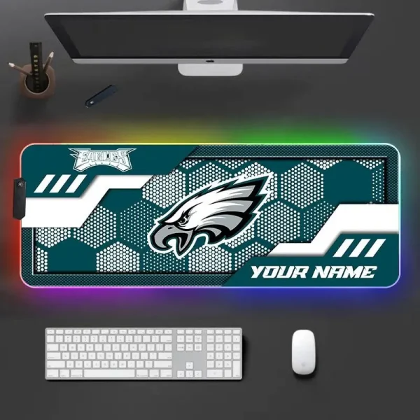 Philadelphia Eagles Personalized Mouse Pad Luminous Mouse Mat For Fan AZMPAD060