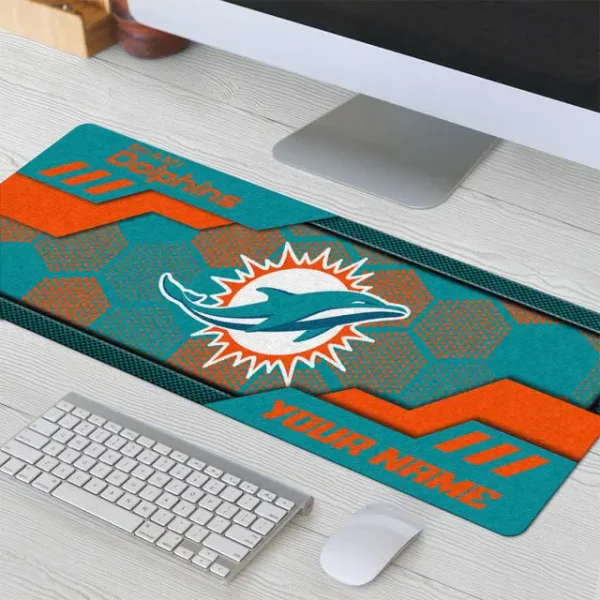 Miami Dolphins Personalized Mouse Pad Luminous Mouse Mat For Fan AZMPAD054 - Image 3