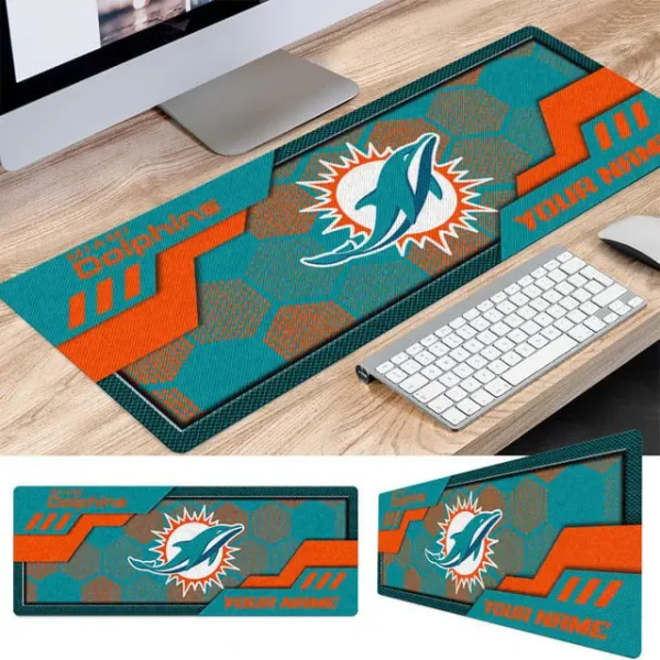 Miami Dolphins Personalized Mouse Pad Luminous Mouse Mat For Fan AZMPAD054 - Image 4