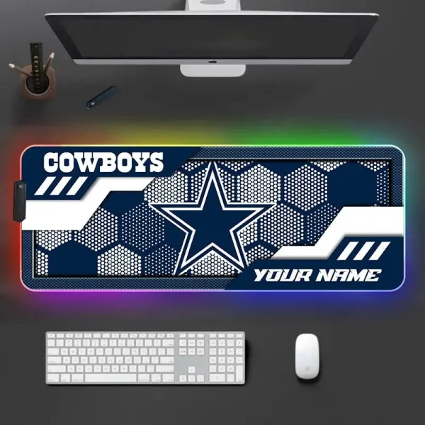 Dallas Cowboys Personalized Mouse Pad Luminous Mouse Mat For Fan AZMPAD043