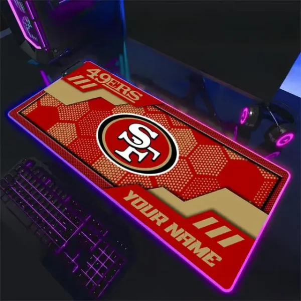 San Francisco 49ers Personalized Mouse Pad Luminous Mouse Mat For Fan AZMPAD062 - Image 2