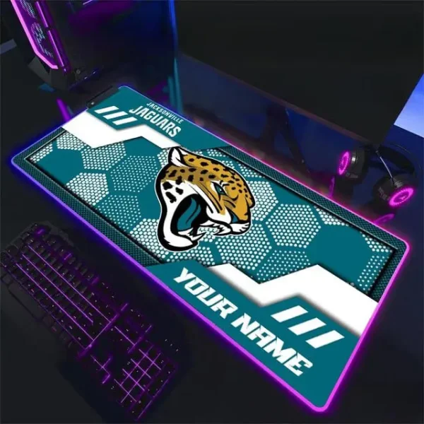 Jacksonville Jaguars Personalized Mouse Pad Luminous Mouse Mat For Fan AZMPAD049 - Image 2