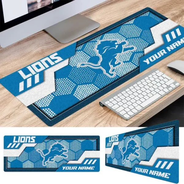 Detroit Lions Personalized Mouse Pad Luminous Mouse Mat For Fan AZMPAD045 - Image 2