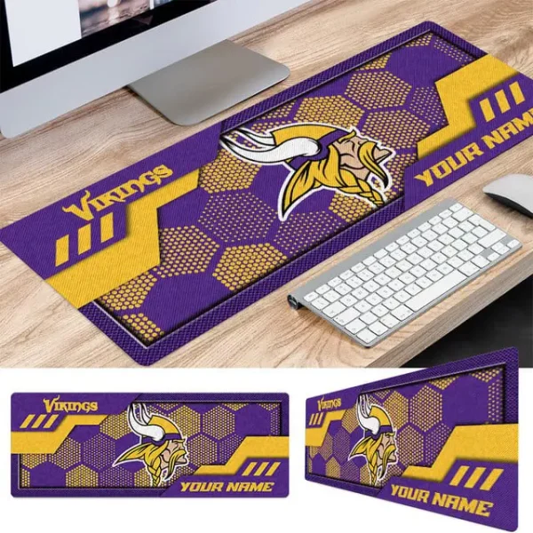 Minnesota Vikings Personalized Mouse Pad Luminous Mouse Mat For Fan AZMPAD055 - Image 2