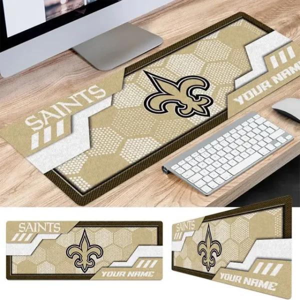 New Orleans Saints Personalized Mouse Pad Luminous Mouse Mat For Fan AZMPAD057 - Image 2