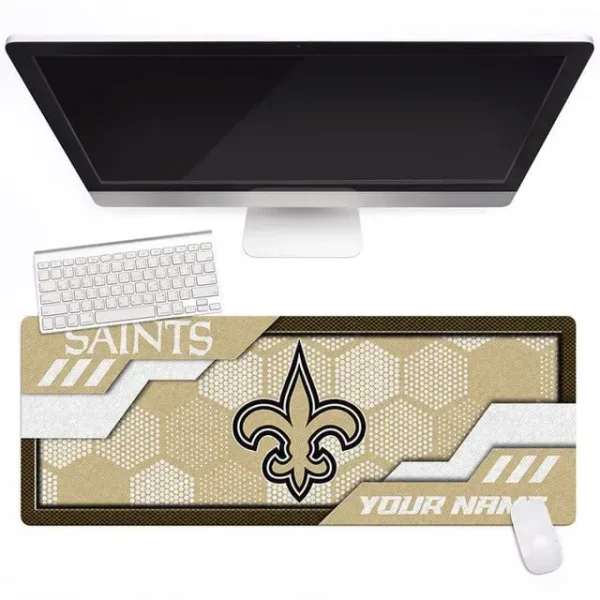 New Orleans Saints Personalized Mouse Pad Luminous Mouse Mat For Fan AZMPAD057 - Image 3