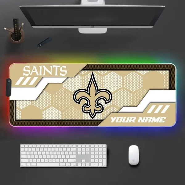 New Orleans Saints Personalized Mouse Pad Luminous Mouse Mat For Fan AZMPAD057