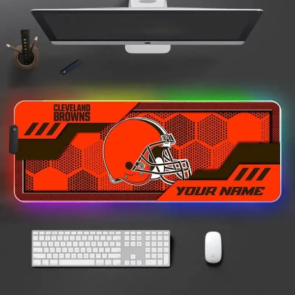 Cleveland Browns Personalized Mouse Pad Luminous Mouse Mat For Fan AZMPAD042