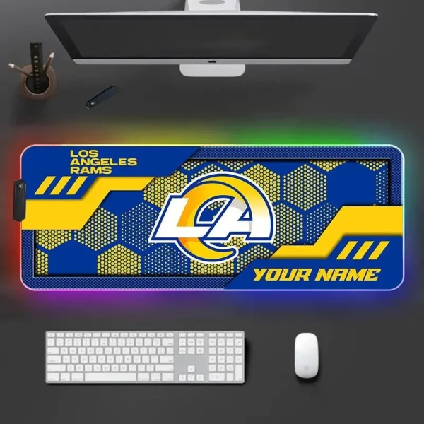 Los Angeles Rams Personalized Mouse Pad Luminous Mouse Mat For Fan AZMPAD053