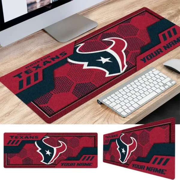 Houston Texans Personalized Mouse Pad Luminous Mouse Mat For Fan AZMPAD047 - Image 2