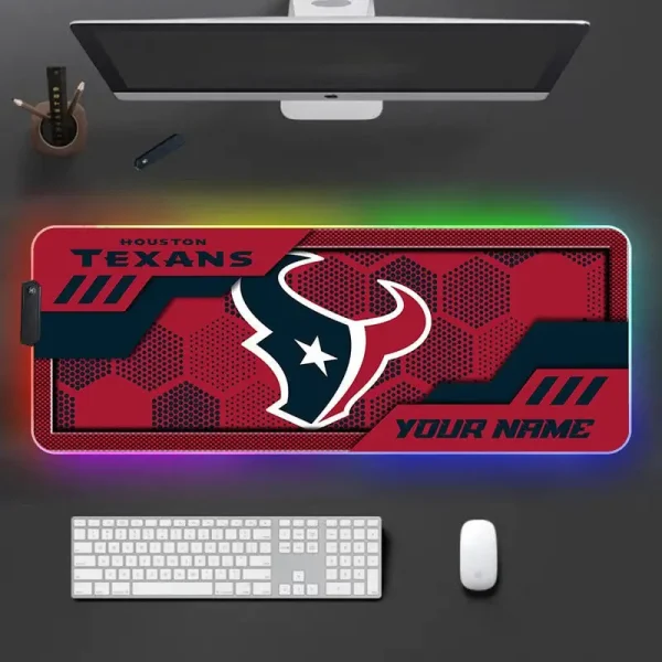 Houston Texans Personalized Mouse Pad Luminous Mouse Mat For Fan AZMPAD047