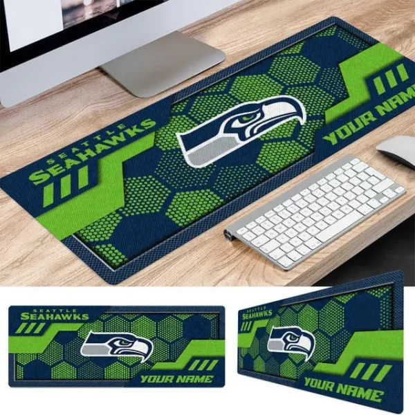 Seattle Seahawks Personalized Mouse Pad Luminous Mouse Mat For Fan AZMPAD063 - Image 2