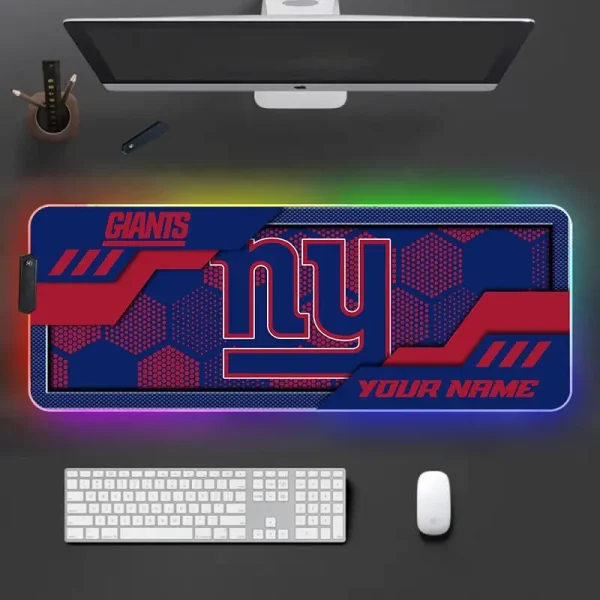 New York Giants Personalized Mouse Pad Luminous Mouse Mat For Fan AZMPAD058