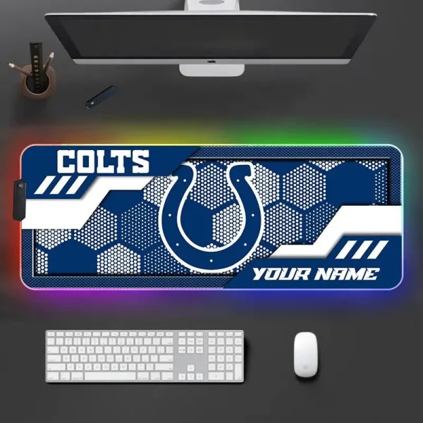 Indianapolis Colts Personalized Mouse Pad Luminous Mouse Mat For Fan AZMPAD048