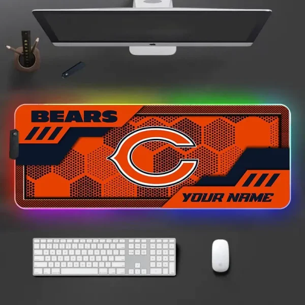 Chicago Bears Personalized Mouse Pad Luminous Mouse Mat For Fan AZMPAD040