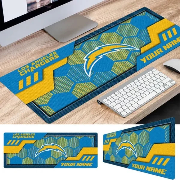 Los Angeles Chargers Personalized Mouse Pad Luminous Mouse Mat For Fan AZMPAD052 - Image 2