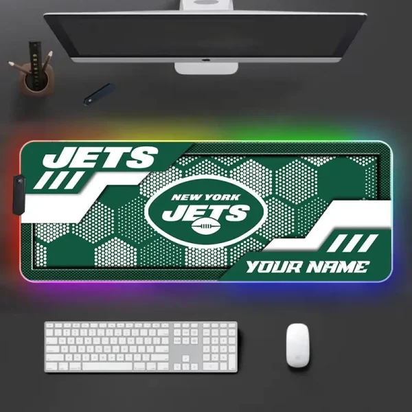 New York Jets Personalized Mouse Pad Luminous Mouse Mat For Fan AZMPAD059